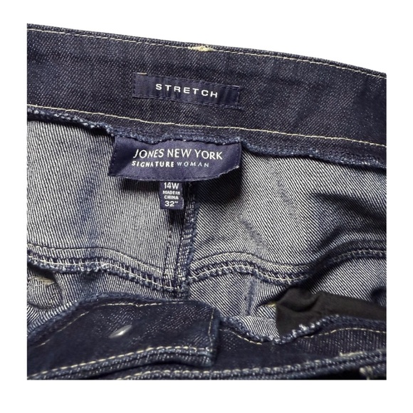 Wide Leg Blue Denim Jeans Jones of New York‎ Sz 14 - Picture 4 of 4